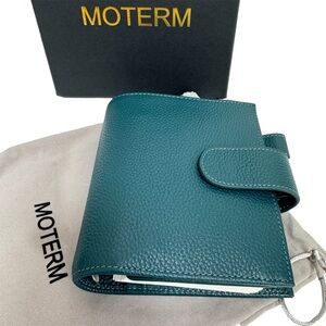 Moterm Luxe 2.0 Planner Cover NEW Pebbled Leather Rings Inserts Teal